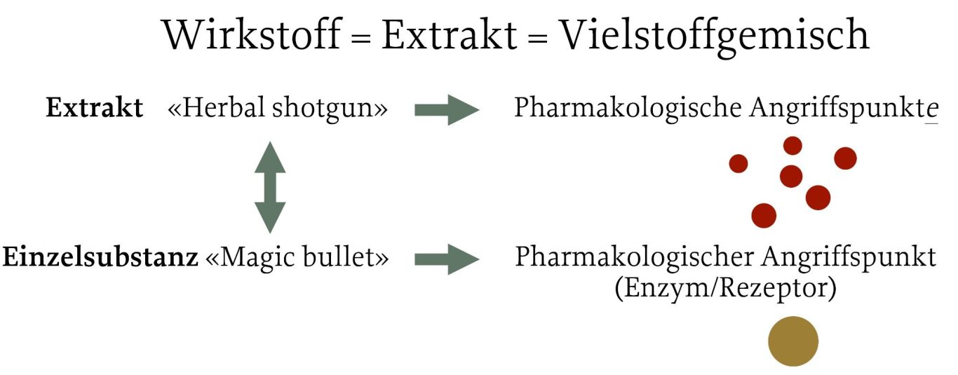 Vielstoffgemisch und Einzelsubstanz als Diagramm und Schaubild.